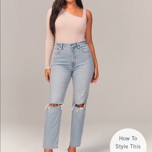 Abercrombie curve love ankle straight jeans
